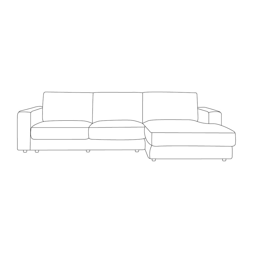 Hoekbank Valero - Naturel - Cremona