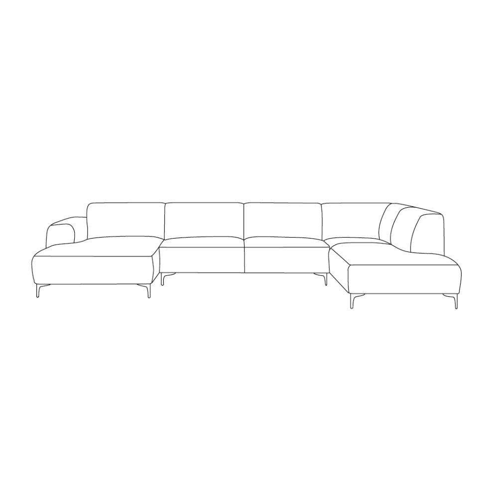 Hoekbank Merido - Licht Bruin - Cremona