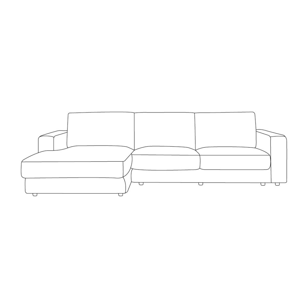 Hoekbank Valero - Taupe - Cremona