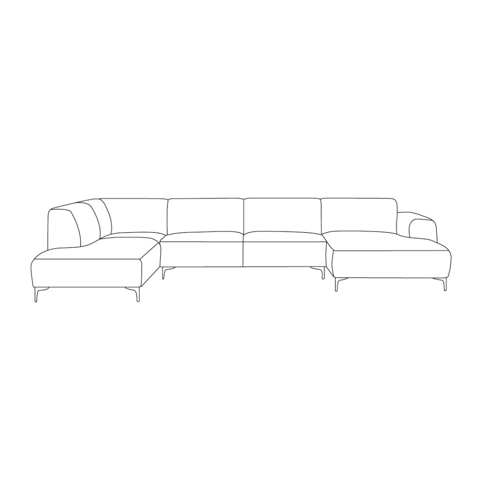 Hoekbank Merido - Naturel - Tresor