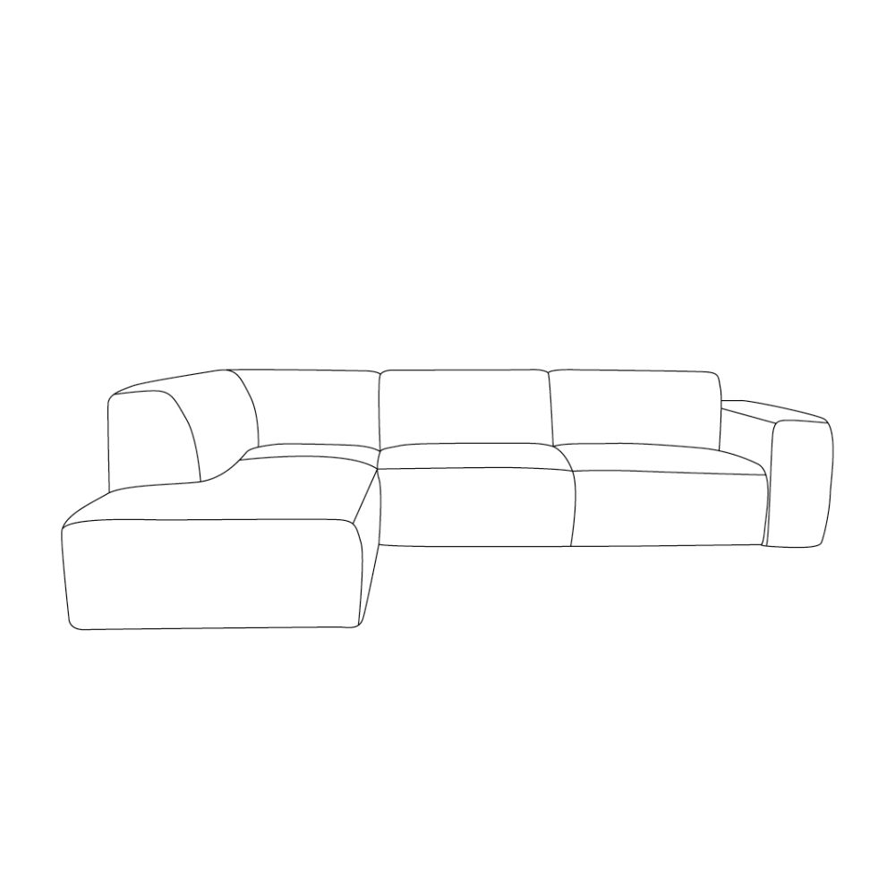 Hoekbank Verona - Naturel - Royal Boucle