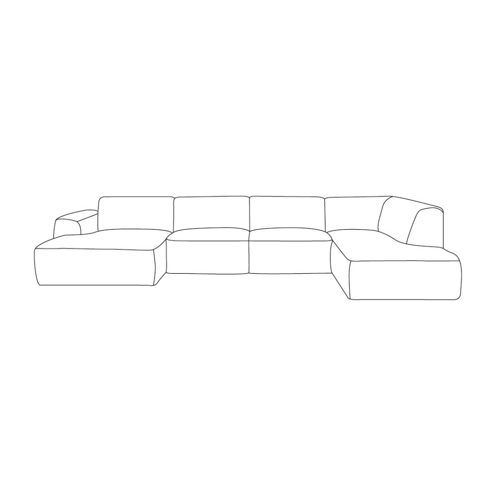 Hoekbank Verona - Naturel - Elite