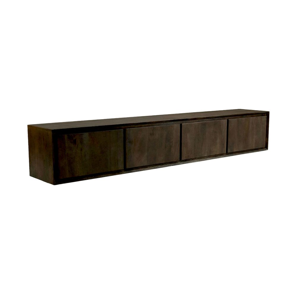 Tv-meubel Nori - Espresso - Mangohout - 220 cm