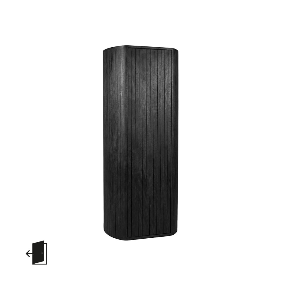 Bergkast Miya - Zwart - Mangohout