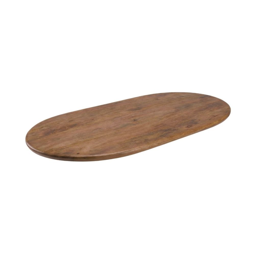 Eetkamertafel Tafelblad Halve Cirkel - Nature Smooth - Mangohout - 180 cm - Halve Cirkel