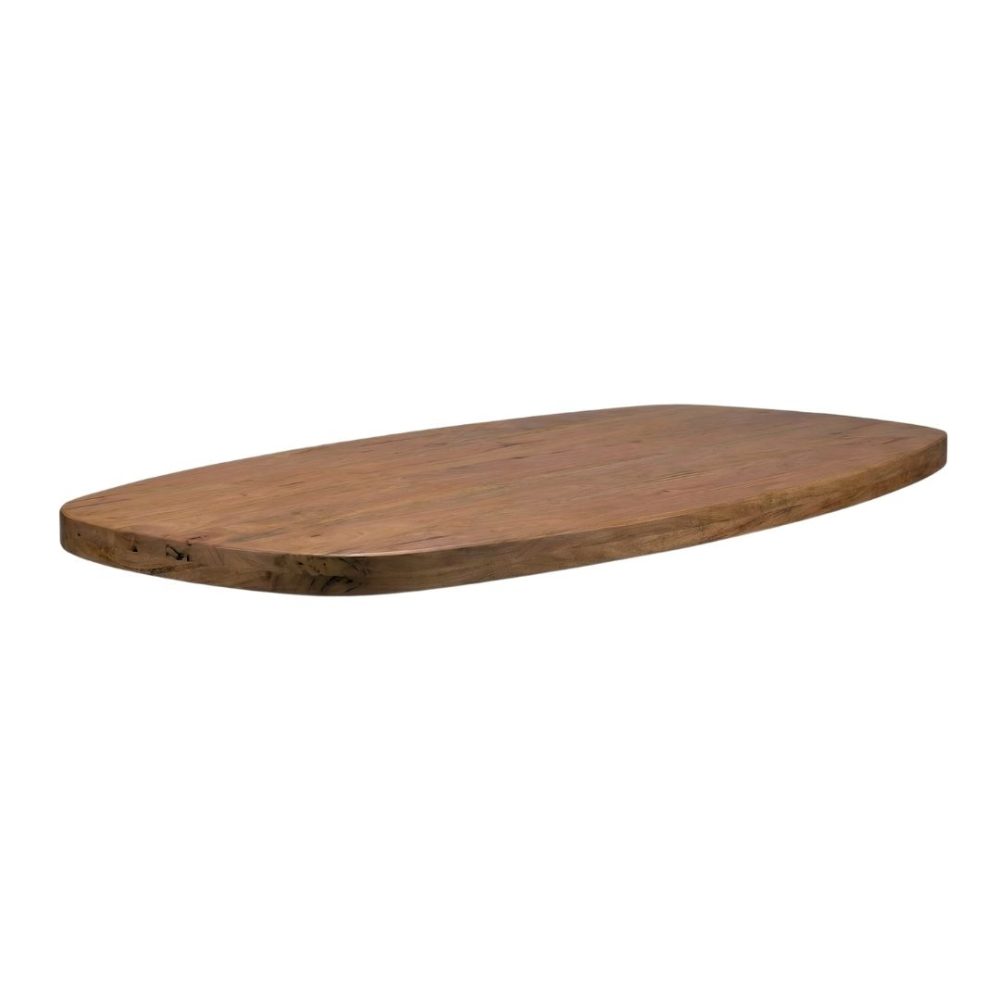 Eetkamertafel Tafelblad Deens Ovaal - Nature Smooth - Mangohout - 220 cm - Deens Ovaal