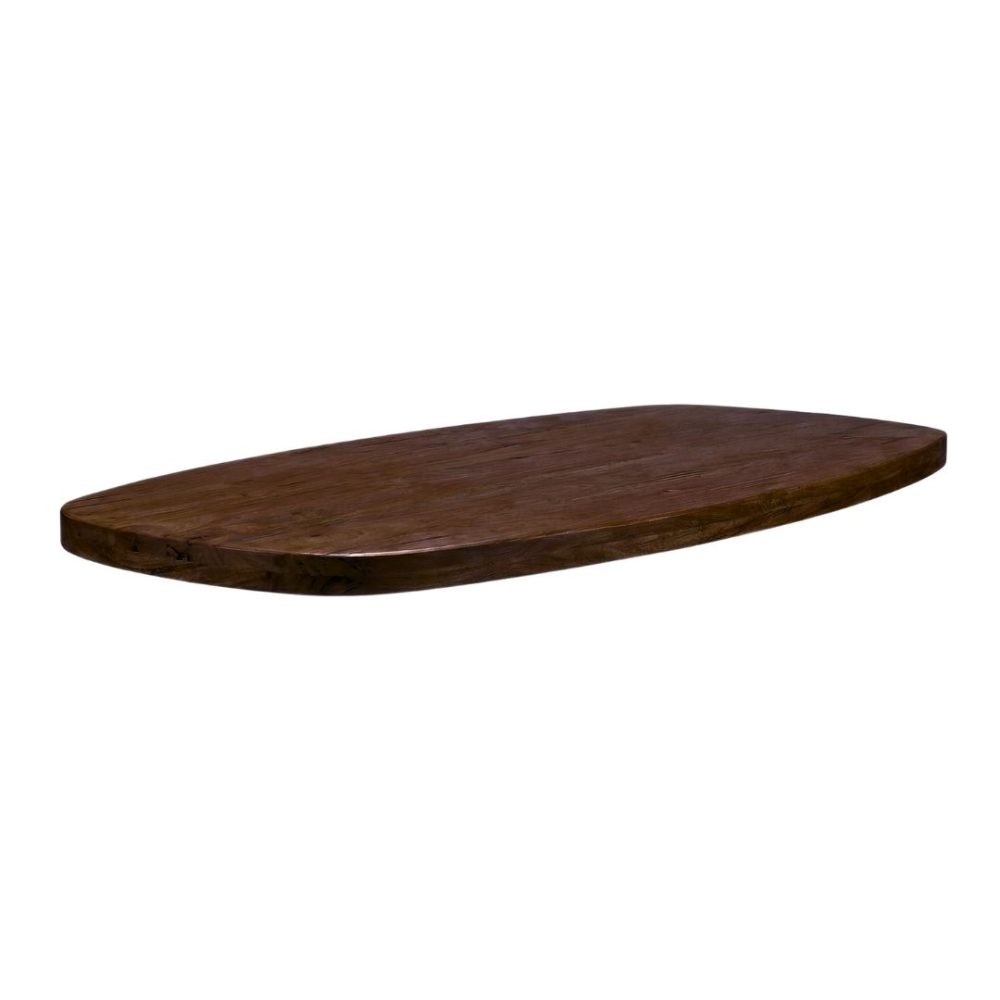 Eetkamertafel Tafelblad Deens Ovaal - Espresso - Mangohout - 220 cm - Deens Ovaal