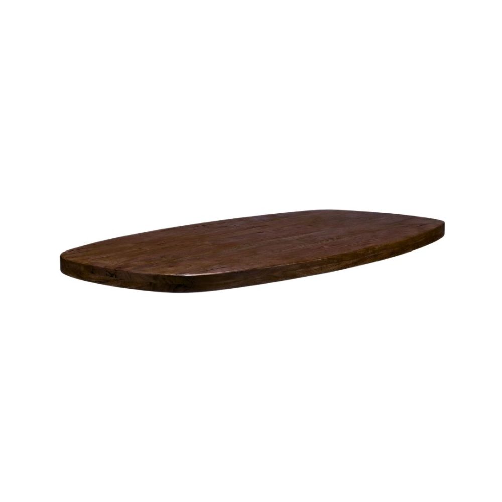 Eetkamertafel Tafelblad Deens Ovaal - Espresso - Mangohout - 160 cm - Deens Ovaal
