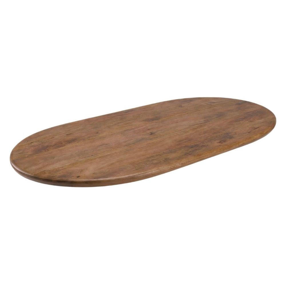 Eetkamertafel Tafelblad Halve Cirkel - Nature Smooth - Mangohout - 240 cm - Halve Cirkel