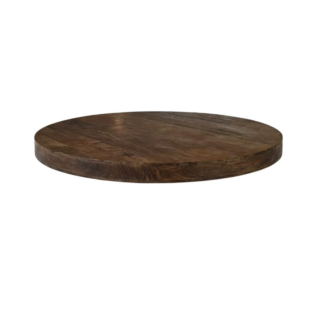 Eetkamertafel Tafelblad Rond - Espresso - Mangohout - 140 cm - Rond