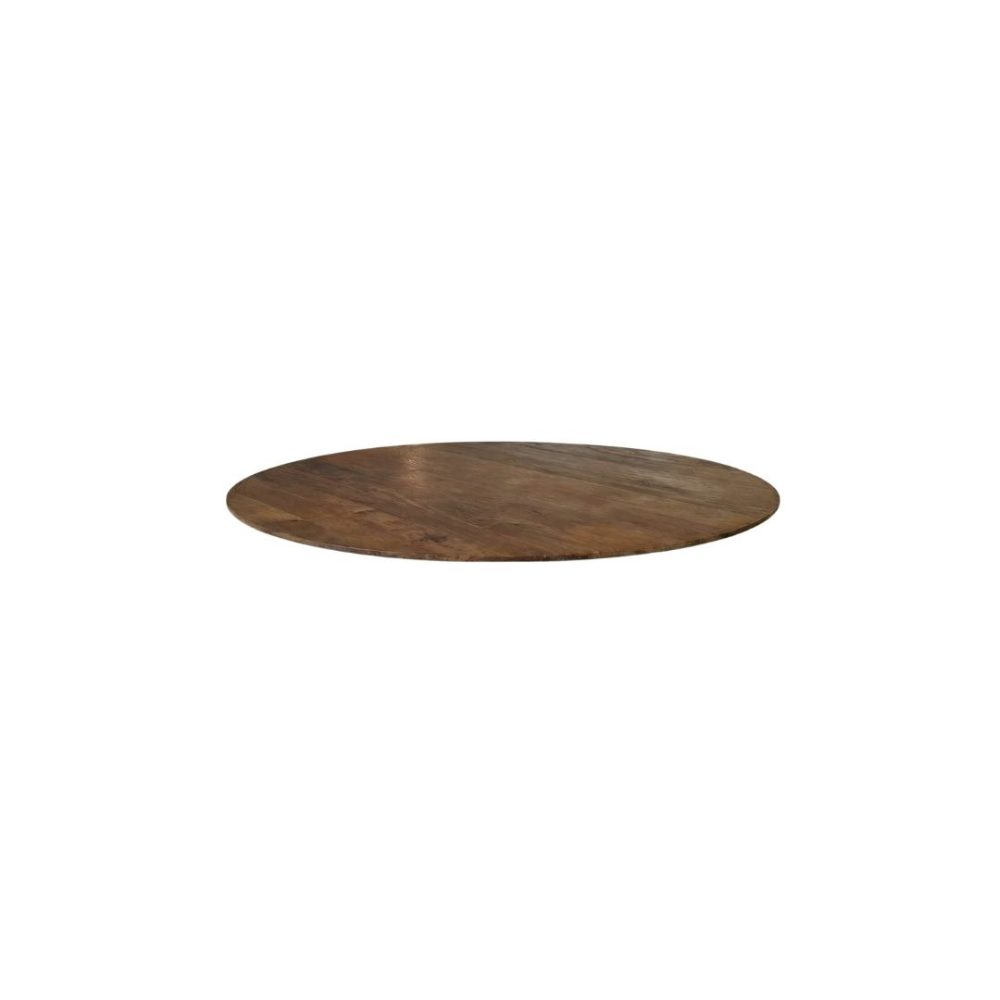 Eetkamertafel Tafelblad Sloppy Edge - Espresso - Mangohout - 110 cm - Rond Sloppy