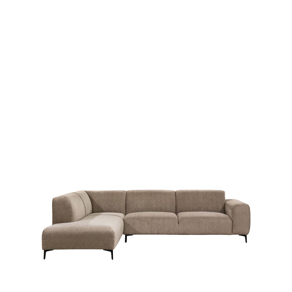 Hoekbank Merido - Taupe - Raven - Links Voorstaand