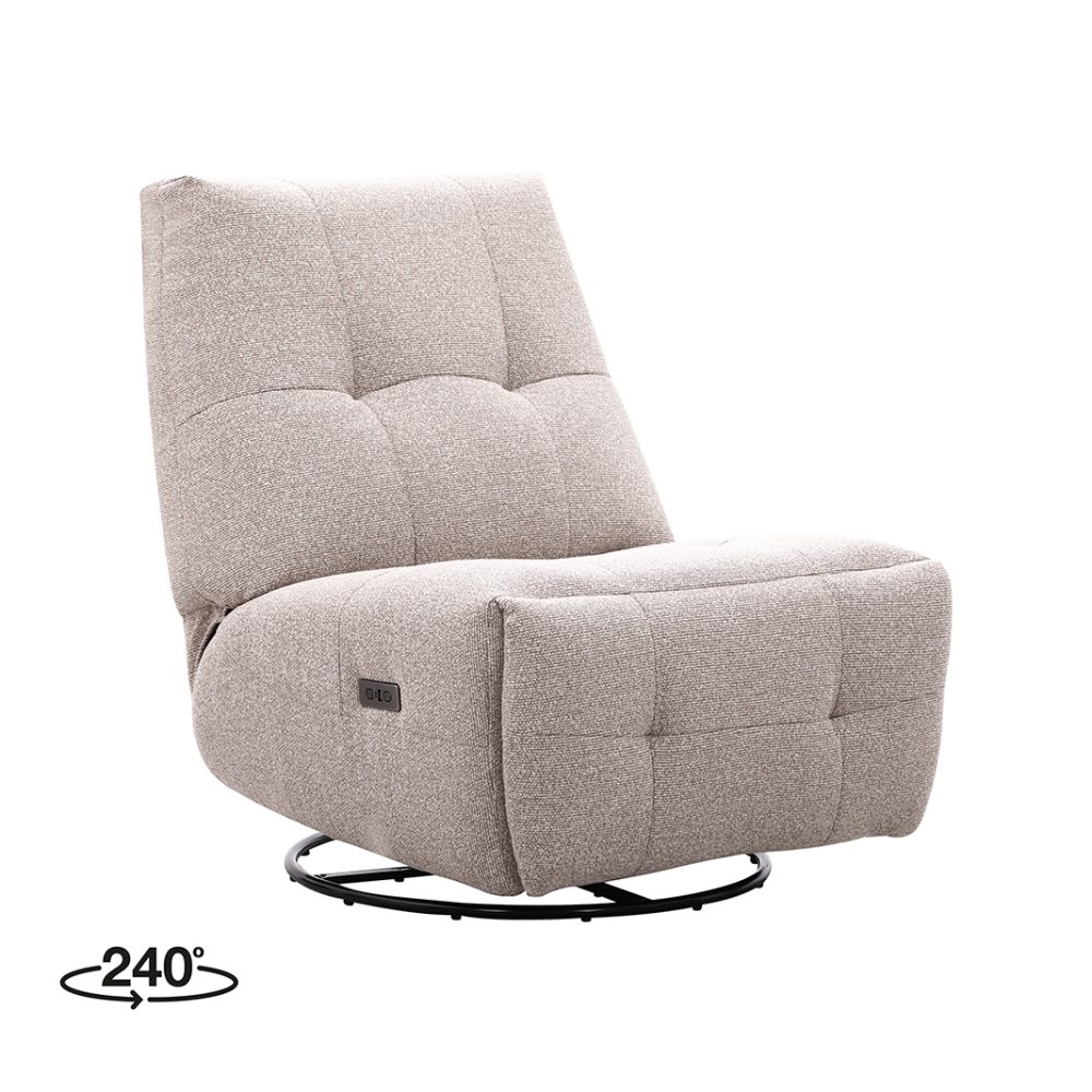 Fauteuil Snooze Lounge - Beige - Majestic Weave