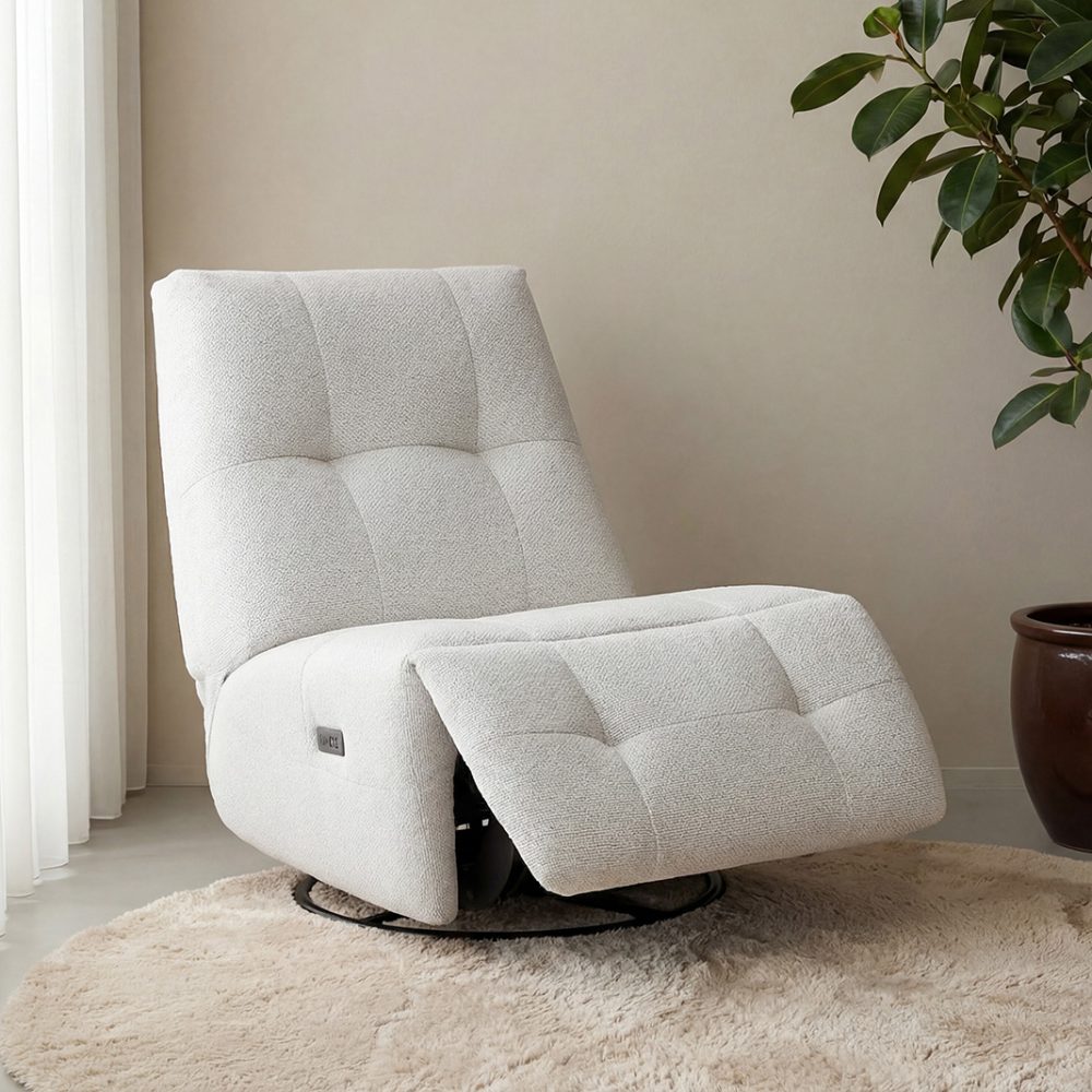 Fauteuil Snooze Lounge - Champagne - Majestic Weave