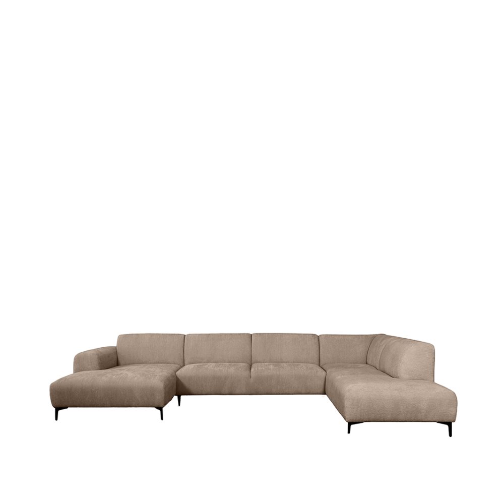 Hoekbank Merido - Taupe - Raven - Rechts Voorstaand