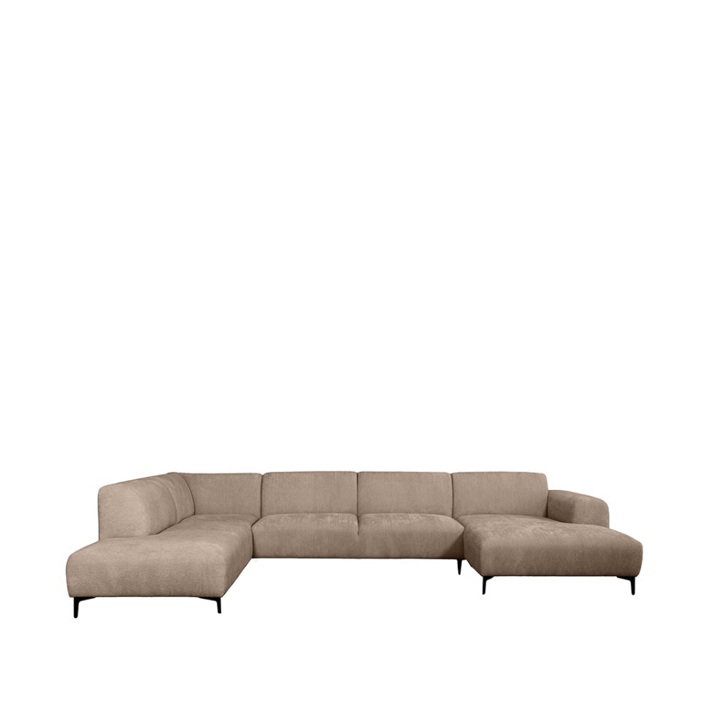 Hoekbank Merido - Taupe - Raven - Links Voorstaand