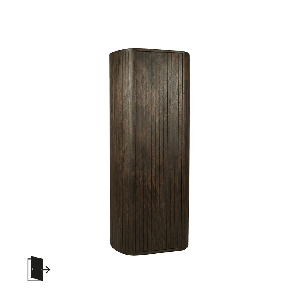 Bergkast Miya - Espresso - Mangohout - 140 cm - Rechts