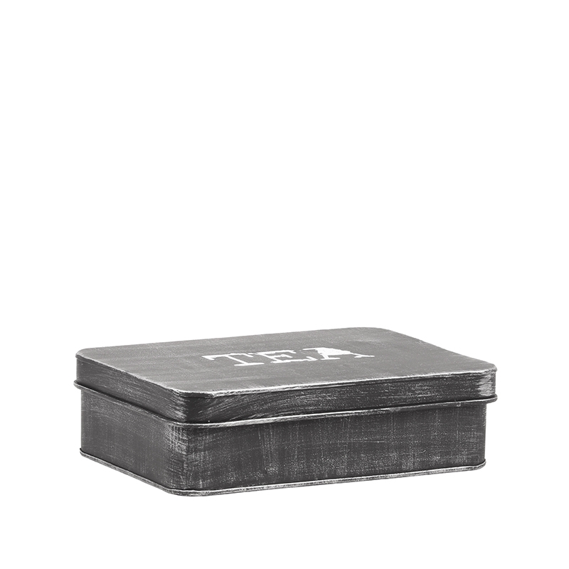 Theedoos - Antiek Zwart - Metaal - One Size