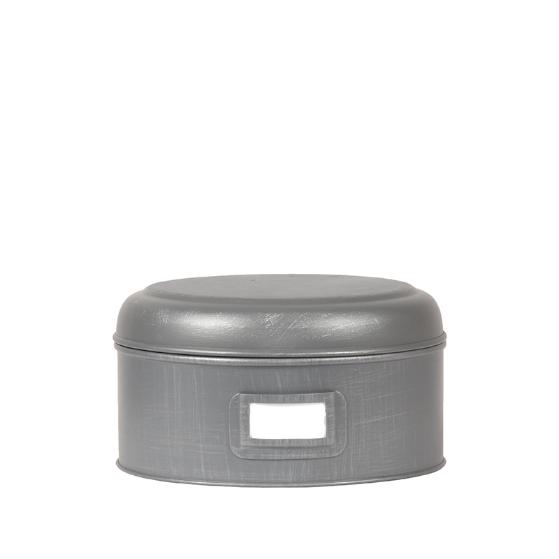 Opbergblik - Antiek Grijs - Metaal - L
