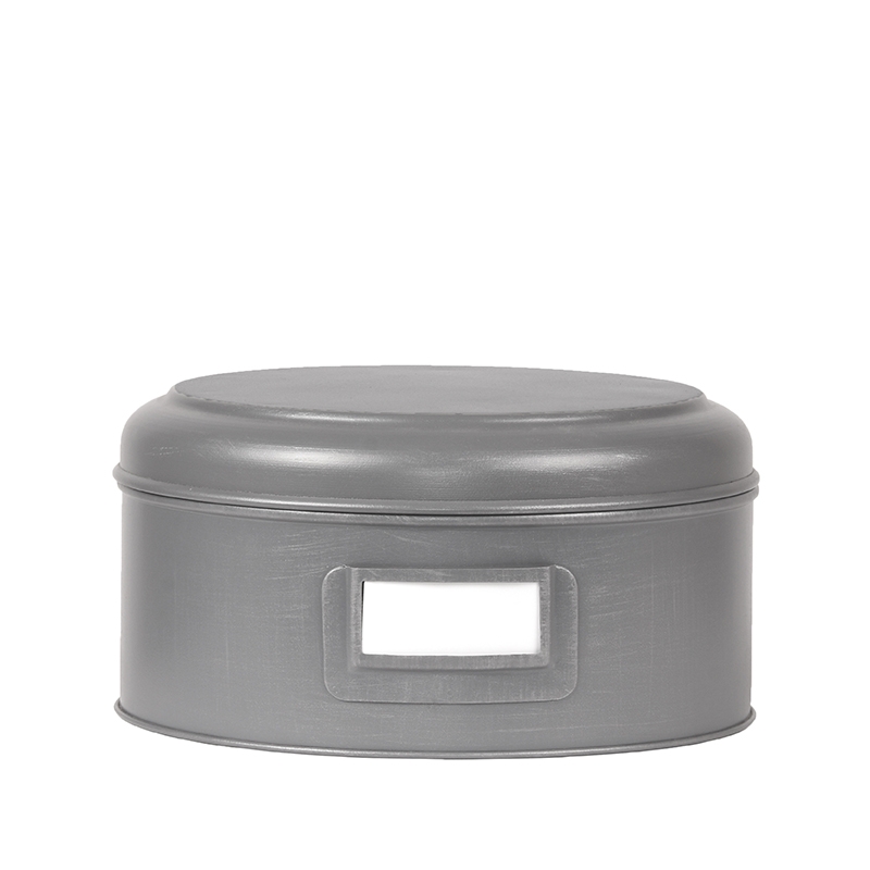 Opbergblik - Antiek Grijs - Metaal - XL