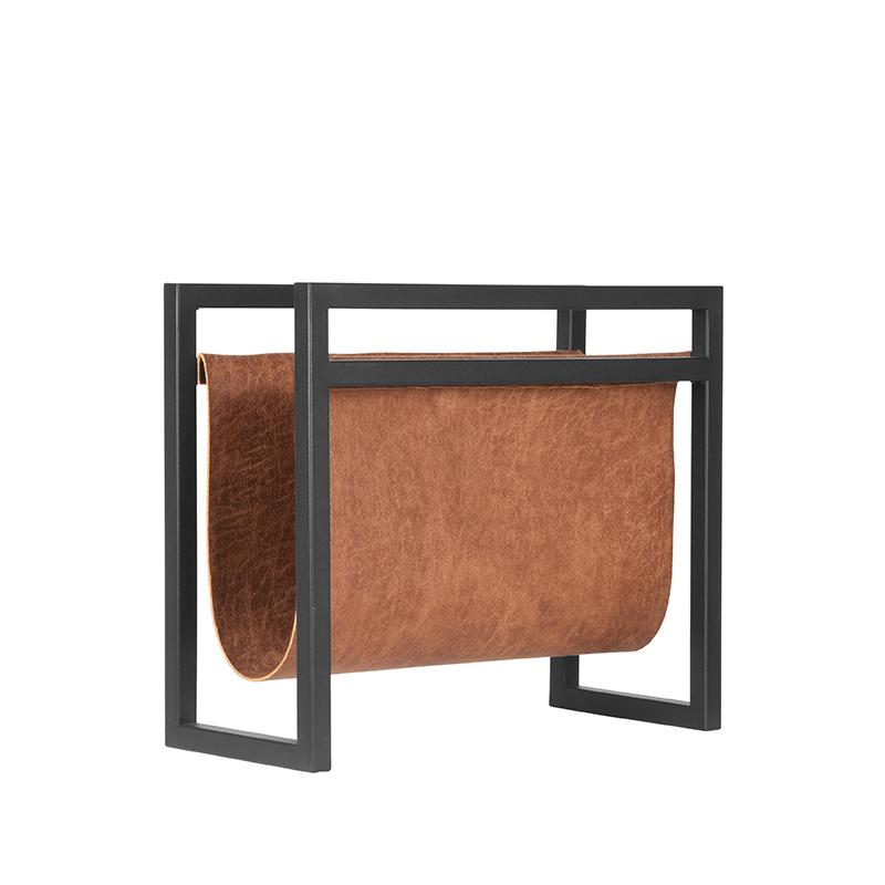 Magazinehouder - Cognac - Leder - One Size