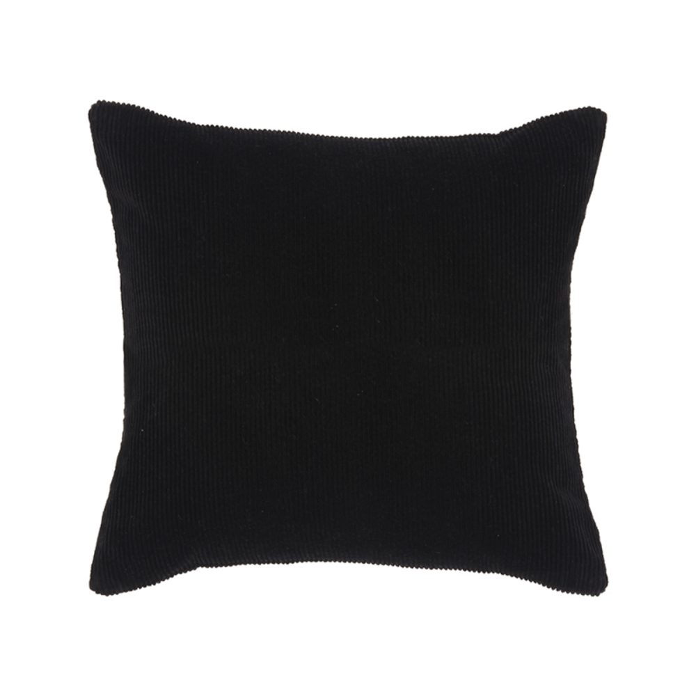 Sierkussen Rib - Zwart - Katoen - 45x45 cm