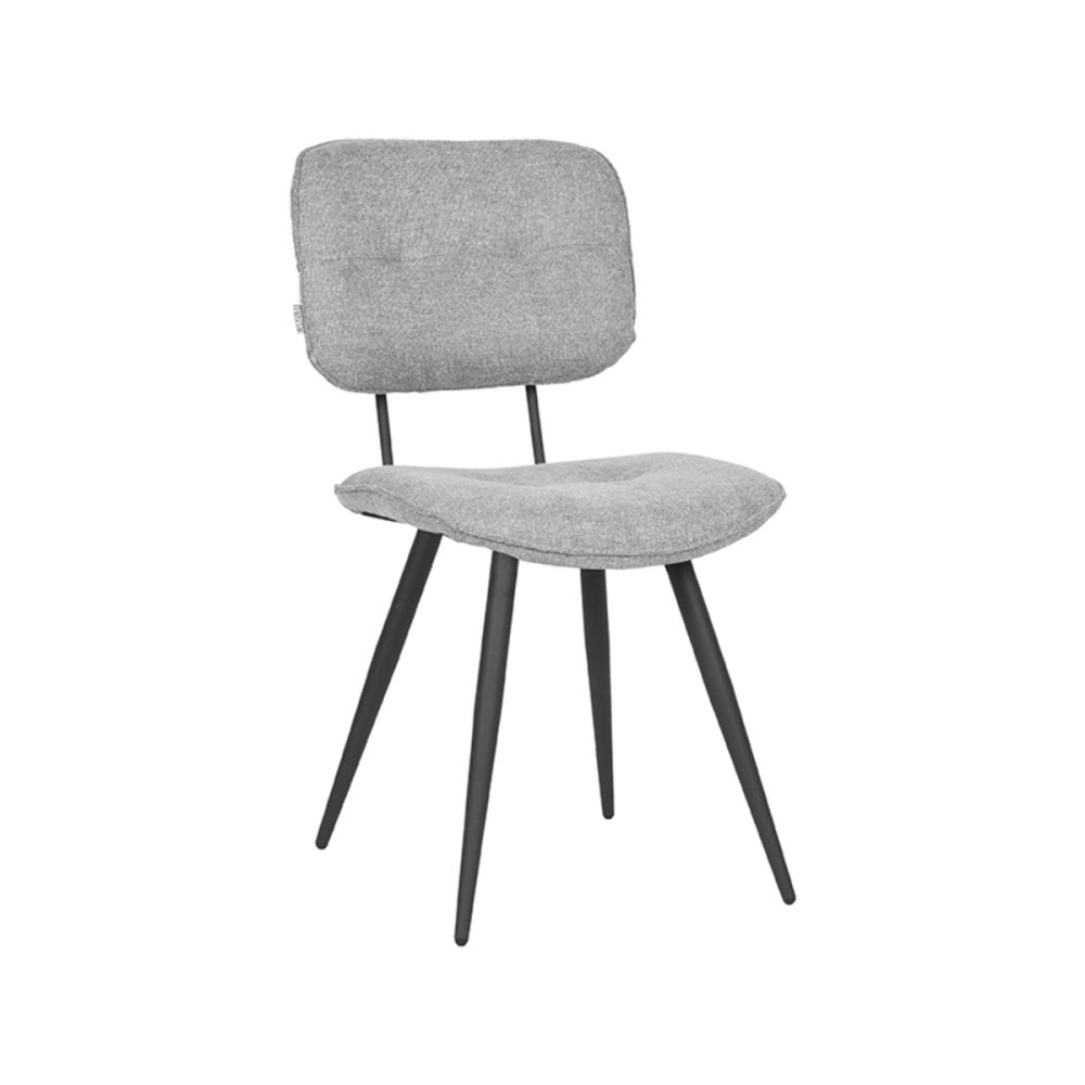 Eetkamerstoel Lux - Zinc - Weave - Zwart Metalen Frame