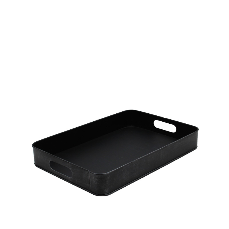 Dienblad - Antiek Zwart - Metaal - S