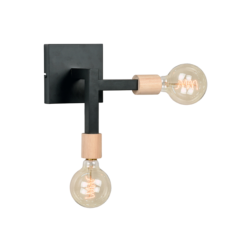 Wandlamp Loco - Zwart - Metaal - SALE