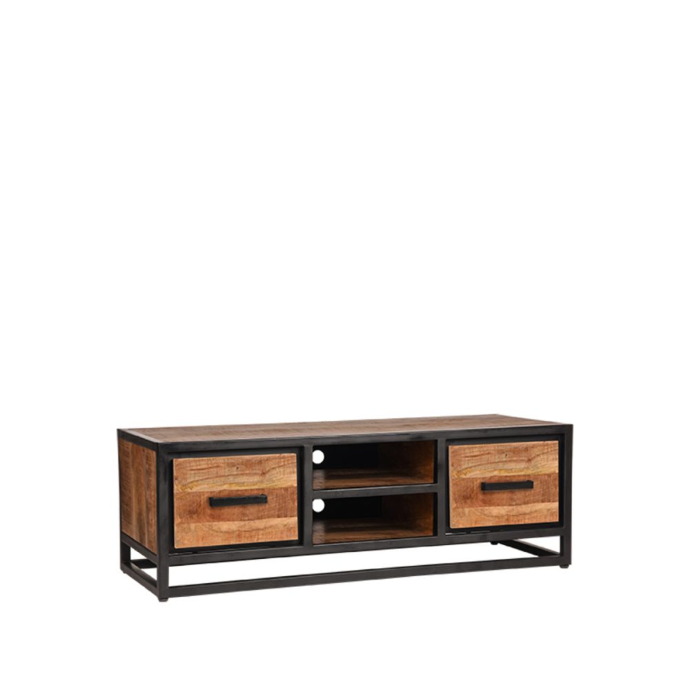 Tv-meubel Tampa - Rough - Mangohout - 120 cm