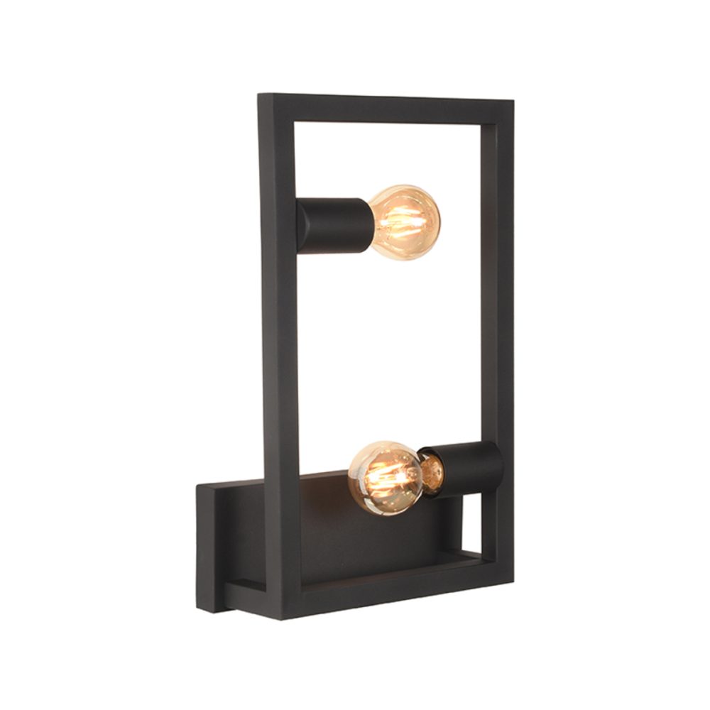 Wandlamp Quadrato - Zwart - Metaal - One Size