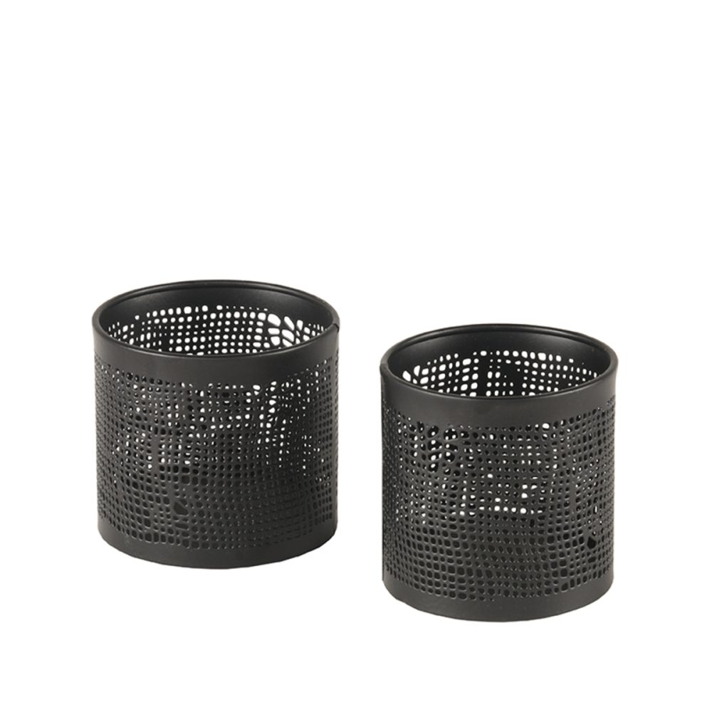 Kaarsenhouders - Zwart - Metaal - M