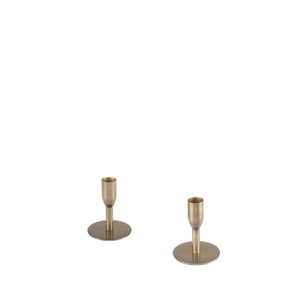 Kandelaars - Antiek Goud - Metaal - One Size