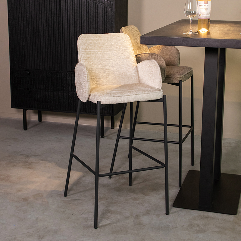 Barkruk Joni - Creme - Elegance - Hoog