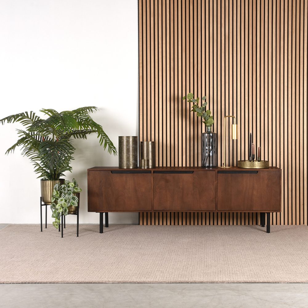 Tv-meubel Rio - Espresso - Mangohout - 180 cm