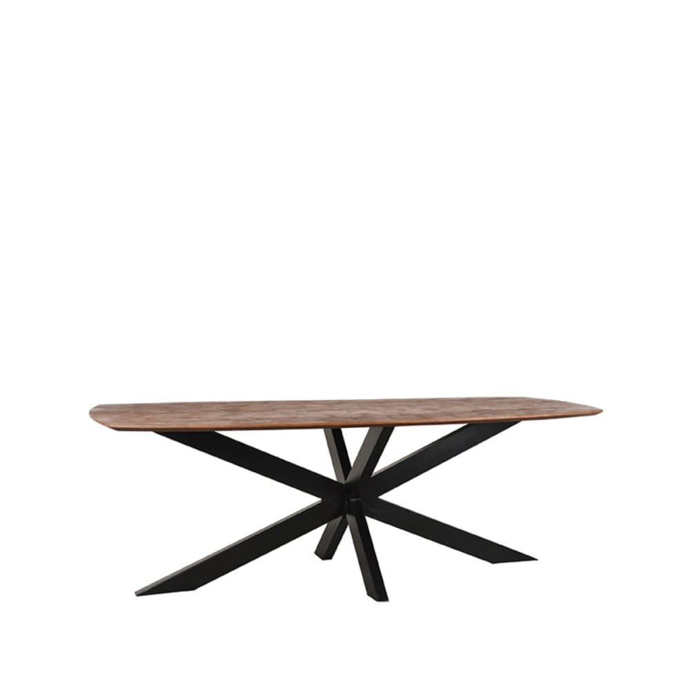 Eetkamertafel Zane - Espresso - Mangohout - 220 cm
