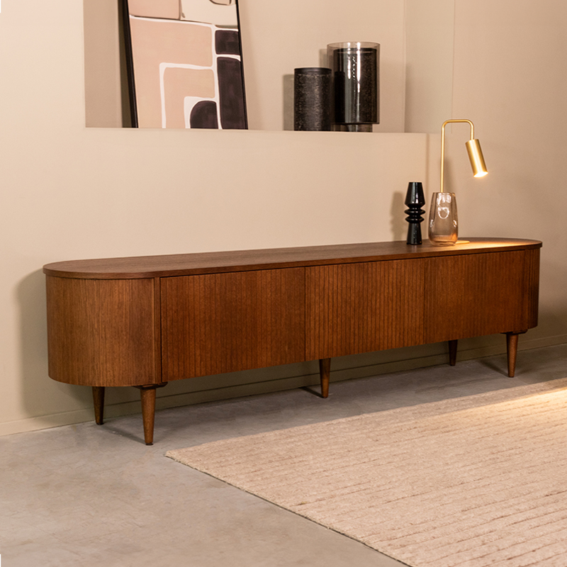 Tv-meubel Oliva - Walnoot - Eiken - 220 cm