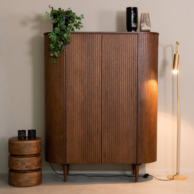 Bergkast Oliva - Walnoot - Eiken - 125 cm