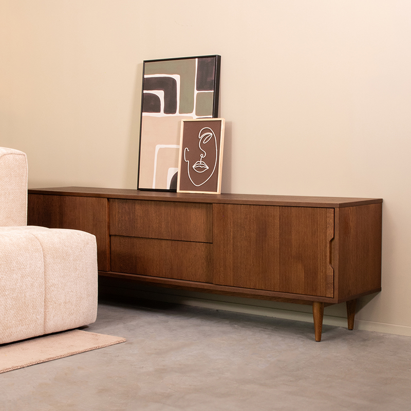 Tv-meubel Jule - Walnoot - Eiken - 200 cm