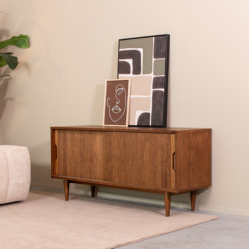 Tv-meubel Jule - Walnoot - Eiken - 130 cm