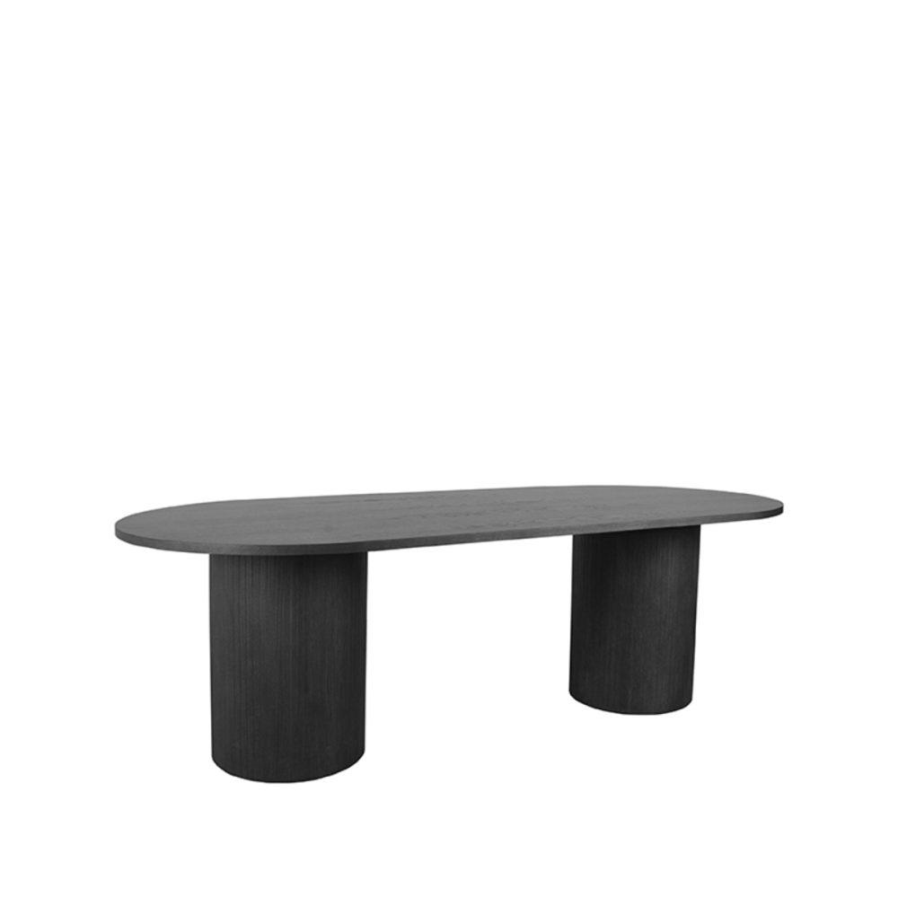 Eetkamertafel Oliva - Zwart - Eiken - 240 cm