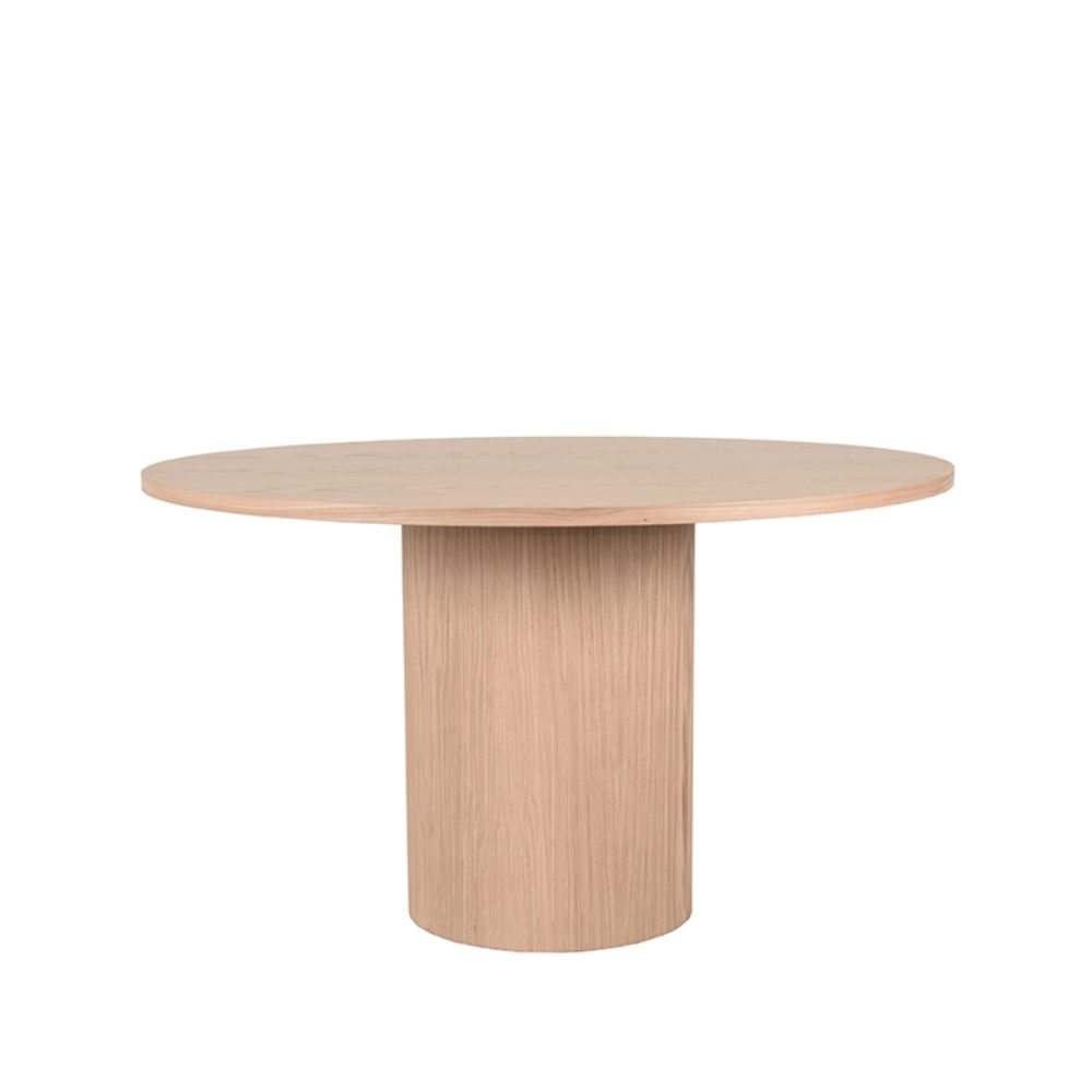 Eetkamertafel Oliva - Naturel - Eiken - 130 cm - Rond