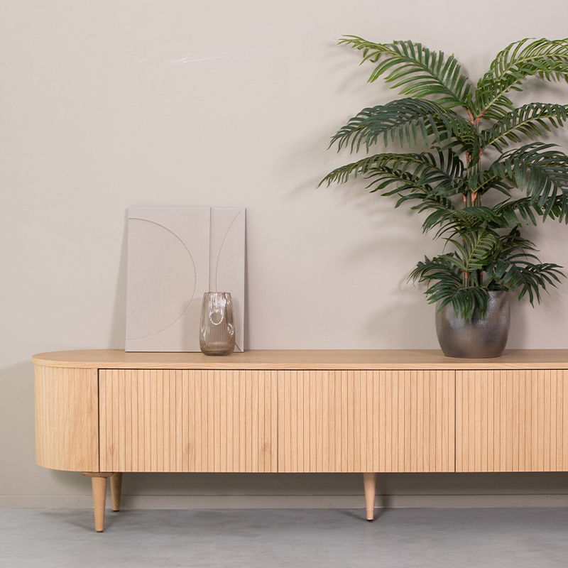 Tv-meubel Oliva - Naturel - Eiken - 220 cm