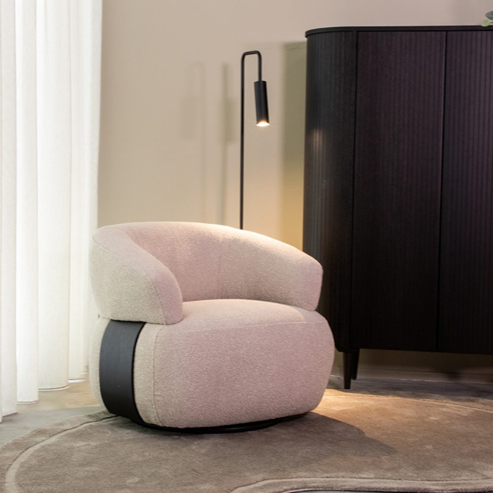 Fauteuil Valenza - Naturel - Boucle - One Size