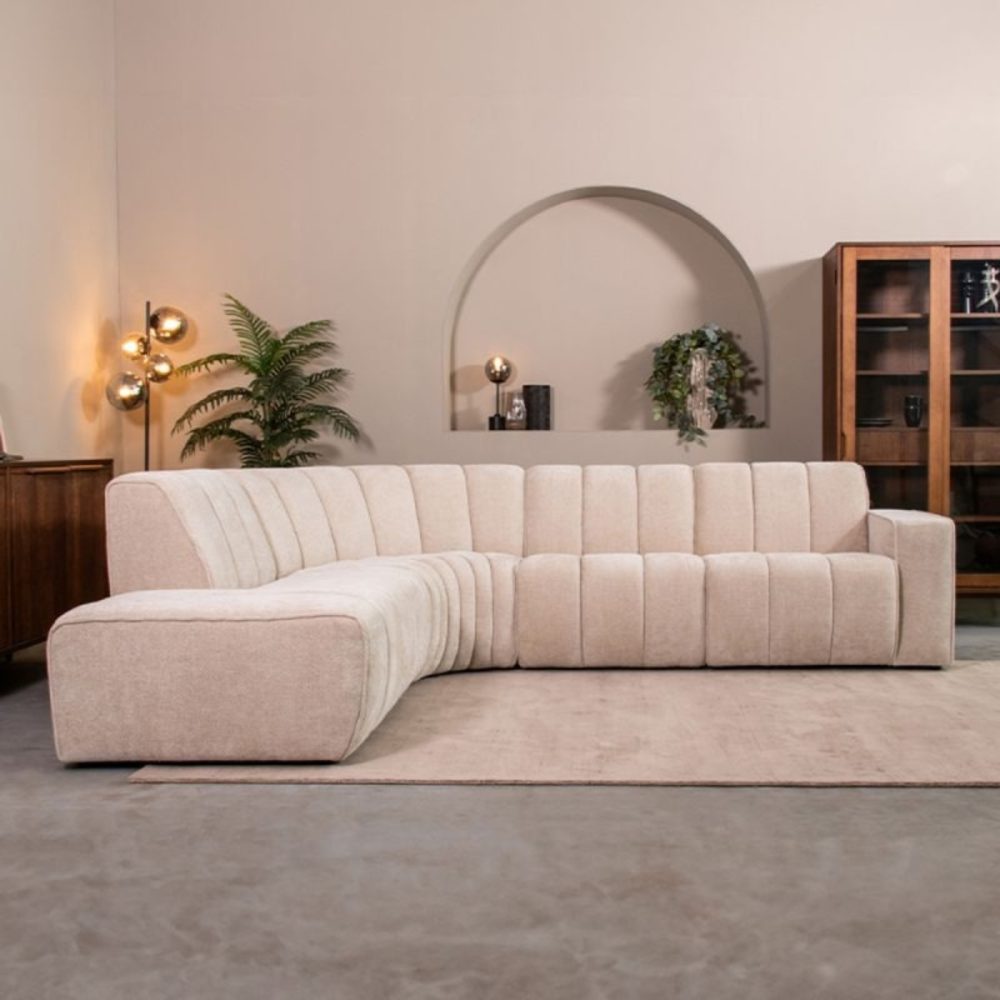 Hoekbank Vitoro - Naturel - Elite - Links Voorstaand