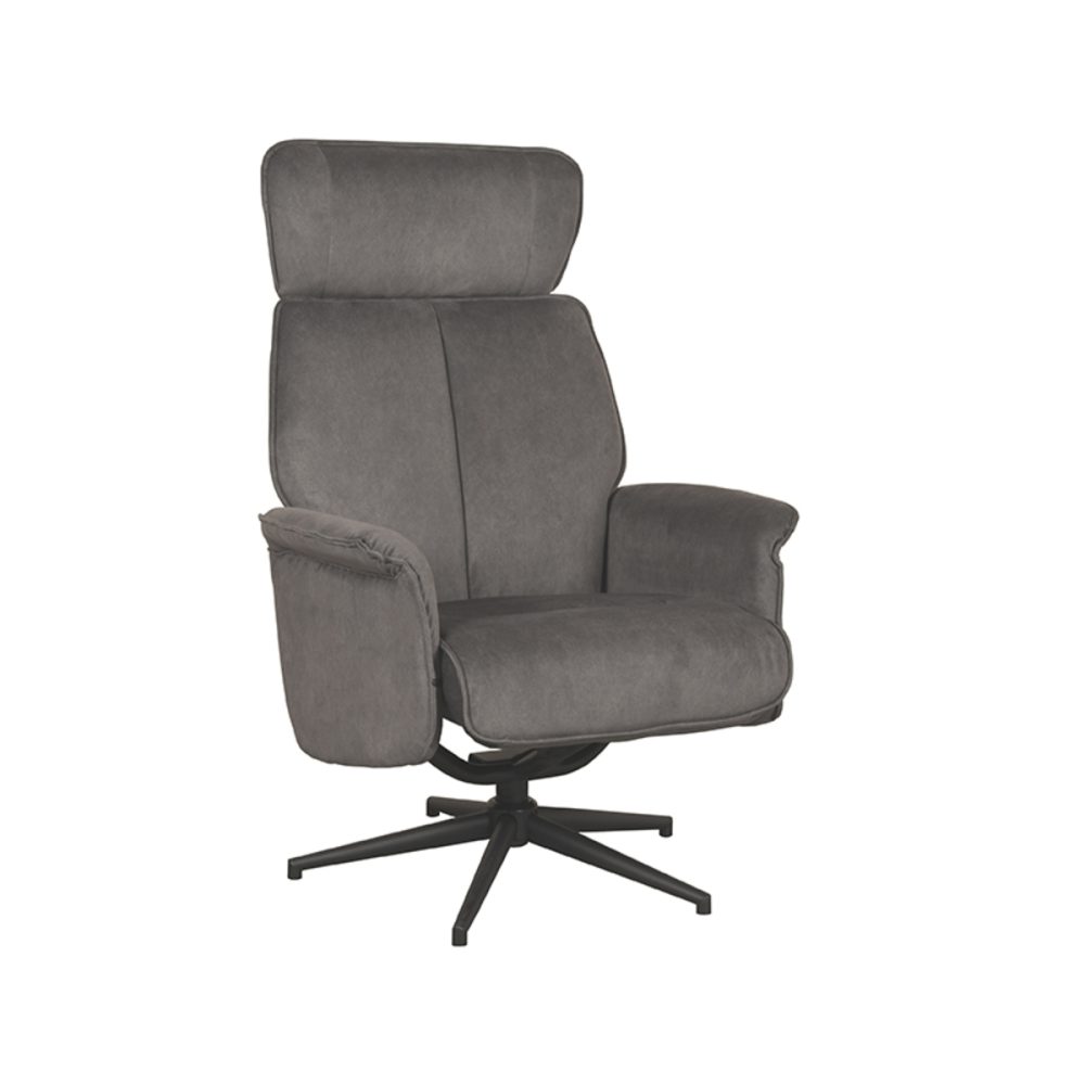 Fauteuil Verdal - Antraciet - Cosmo - Excl. Hocker
