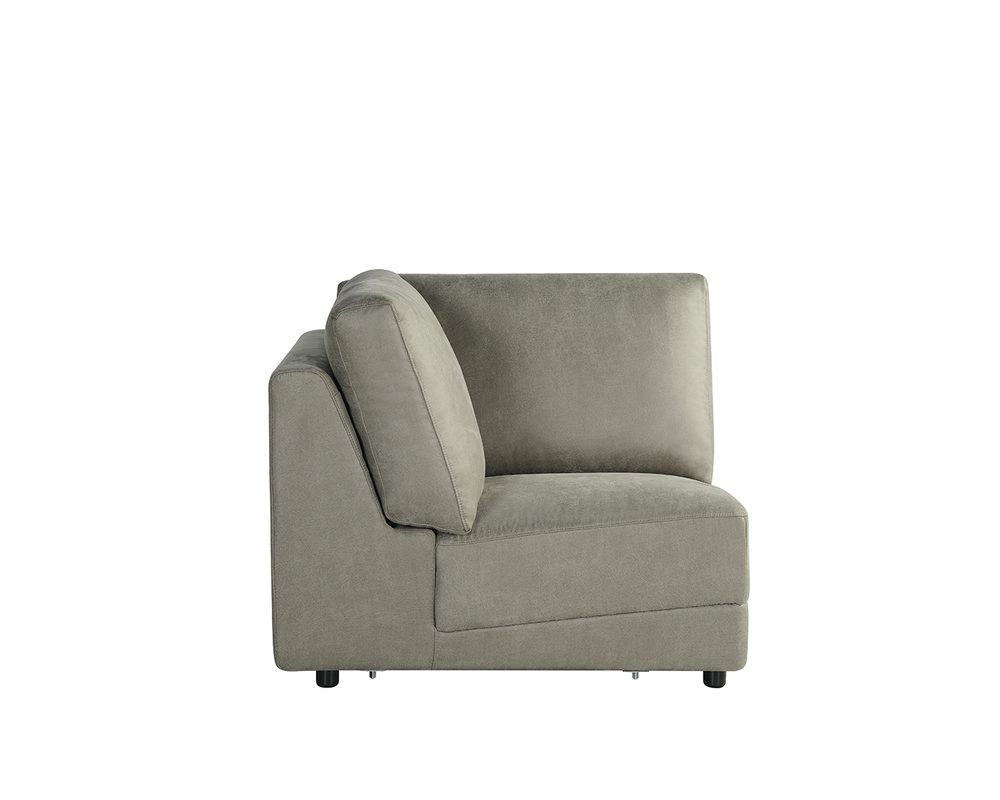 Bank Tivoli - Taupe - Micro Suede - Hoek