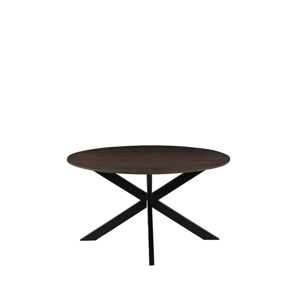 Eetkamertafel Otis - Espresso - Mangohout - 140 cm - Rond
