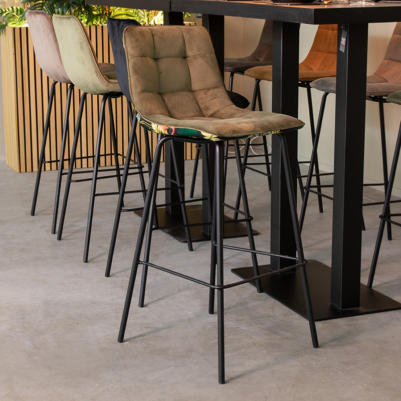 Barkruk Bistro - Hunter - Fluweel - Hoog