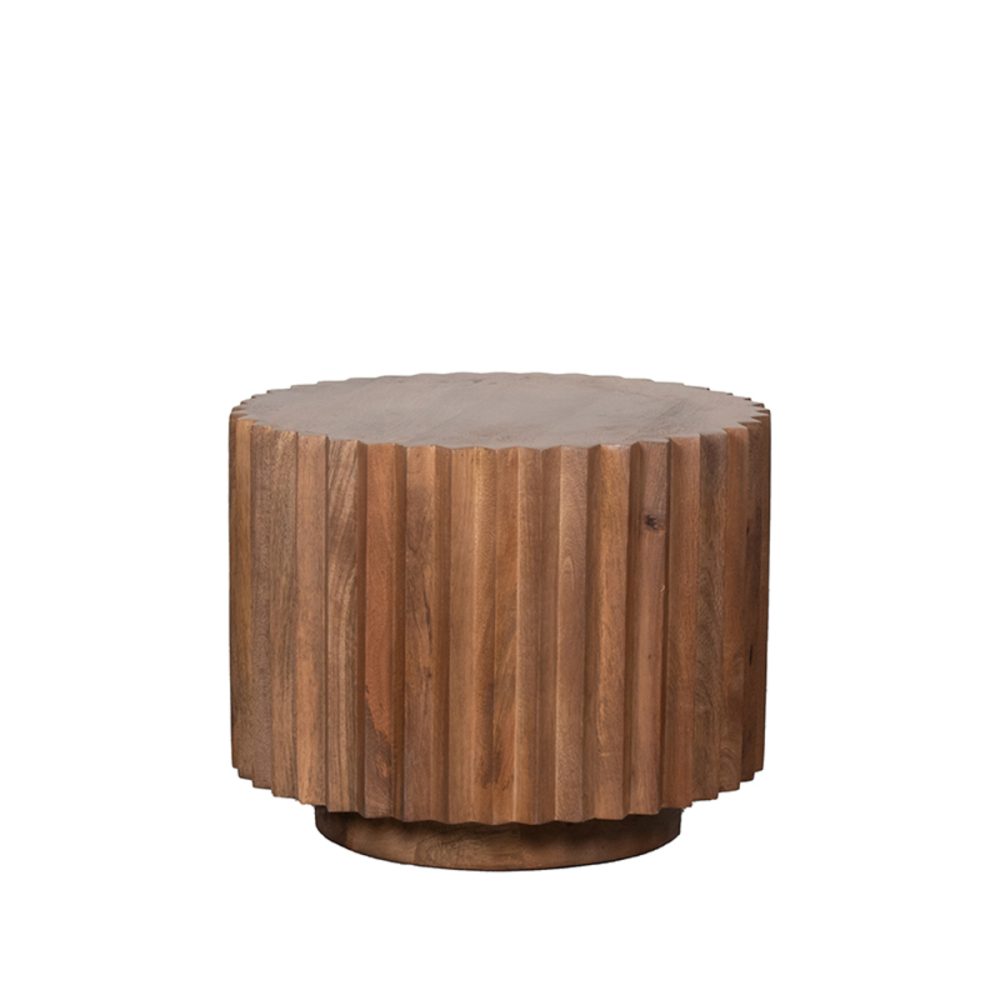 Salontafel Novan - Nature Smooth - Mangohout - 50 cm - Rond